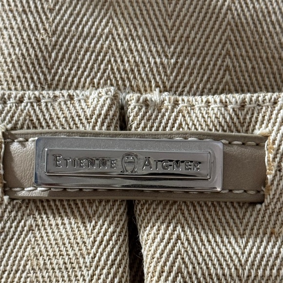 Tan Etienne Aigner Tote Bag with Structured Shape and Sturdy Handles - Picture 2 of 14